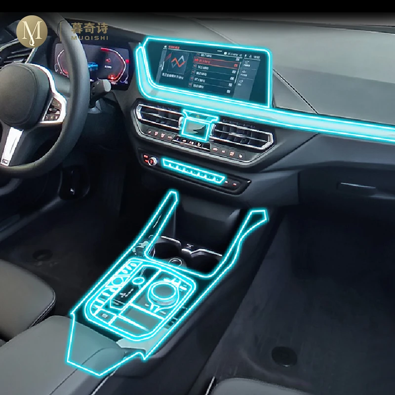 

For BMW F40 Series 1 2020-2022 Car Interior Film Dashboard Panel Wrap Shift Console Stickers Anti-scratch Protection Accessories