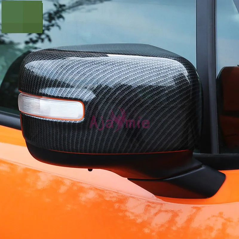 Carbon Fiber Color Rearview Mirror Cover Side Wing Cap Shell Case Trims Car Styling 2016 2017 2018 For Jeep Renegade Accessories