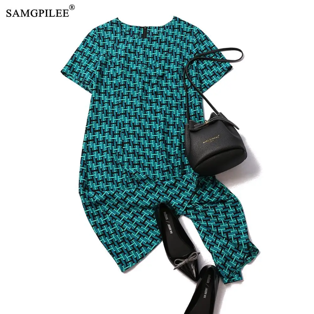 

Женское летнее платье, повседневное ТРАПЕЦИЕВИДНОЕ ПЛАТЬЕ с коротким рукавом и круглым вырезом, модель Vadim в Корейском стиле, 2021