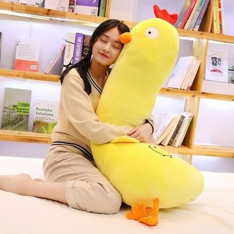 

Big Kawaii Yellow Chicken Plush Pillow Stuffed Animal Plush Toys Soft Gift Sofa Cute Pillow Cushion Children's Doll Toy Cotton