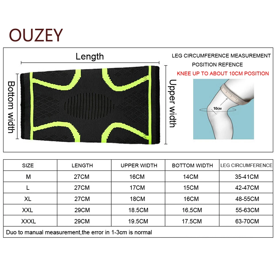 2 шт. эластичные нейлоновые наколенники для фитнеса бега велоспорта | Спорт и