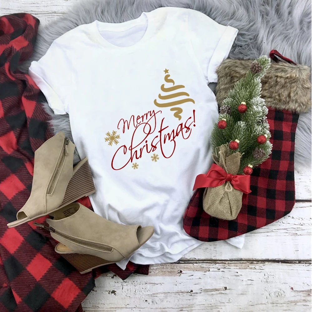 Showtly Superhero Marvel Merry Christmas Women T Shirt Kawaii Short Sleeve Harajuku Casual Vintage Super Soft Plus Size Tops