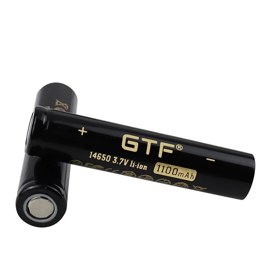 GTF 3 7 V 14650 батарея 1100mah литий-ионная аккумуляторная с плоским верхом | Электроника