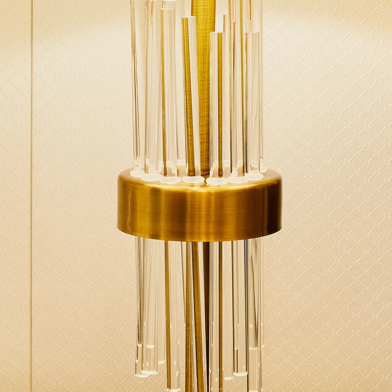 TUDA прозрачная стеклянная настольная лампа для спальни Хрустальная Золотая