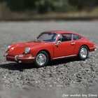 Модель спортивного автомобиля WELLY 1:24, 1964, темно-красный, Порше 911, бежевый