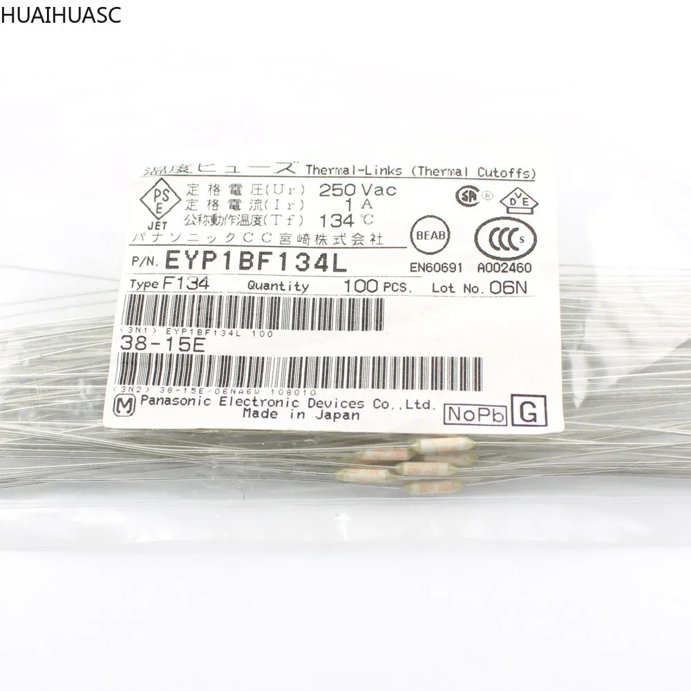 5 шт. микротемпературный Термопредохранитель осевой отсек F134 134 градусов 1A 250 В