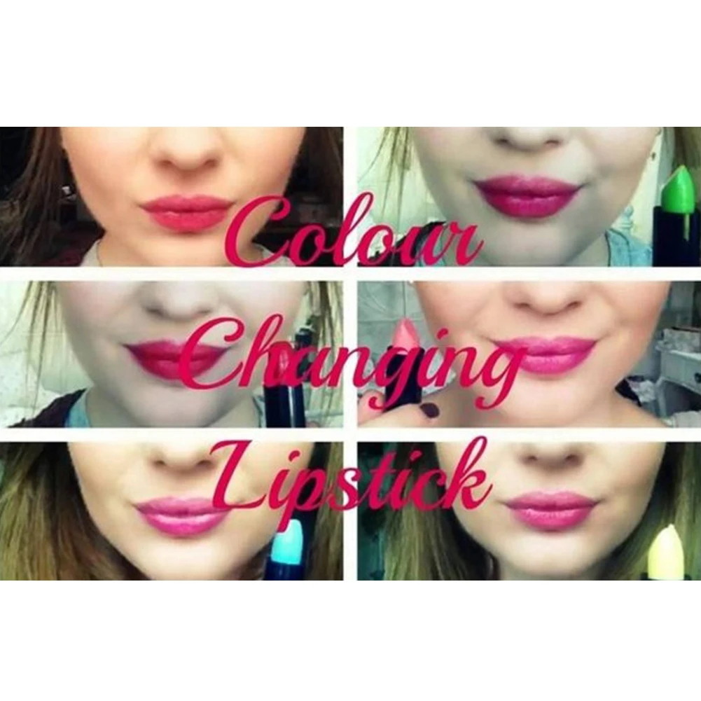 

Natural Lip Balm Moisture Magic Lipstick Temperature Change Color Green Turn Into Pink Anti-aging Protection Lip Balm