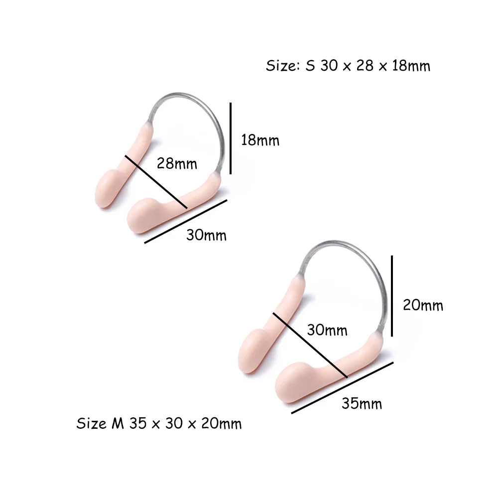 

Durable No-Skid Soft Silicone Steel Wire Nose Clip for Swimming Diving Water Sports Nose Clip Skin Color Swimming Accessories