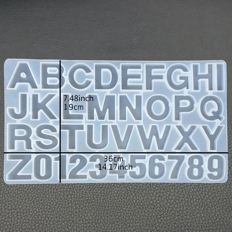 

Crystal Epoxy Resin Mold Capital Letters Pendant Casting Silicone Mould DIY Crafts Jewelry Making Tool