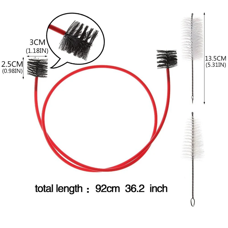 Trumpet Cleaning Care Kit Portable Mouthpiece Brush Valve Flexible Stick |