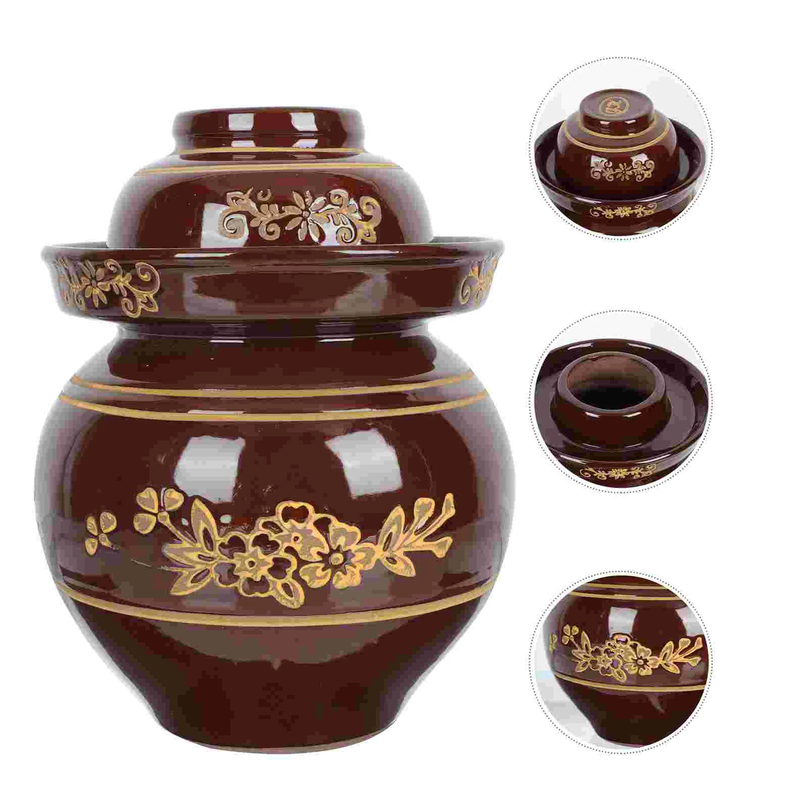 

1PC Large Capacity Sealing Storage Container Terracotta Pickles Container
