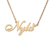 god with love heart personalized character necklace with name nyla for best friend jewelry gift