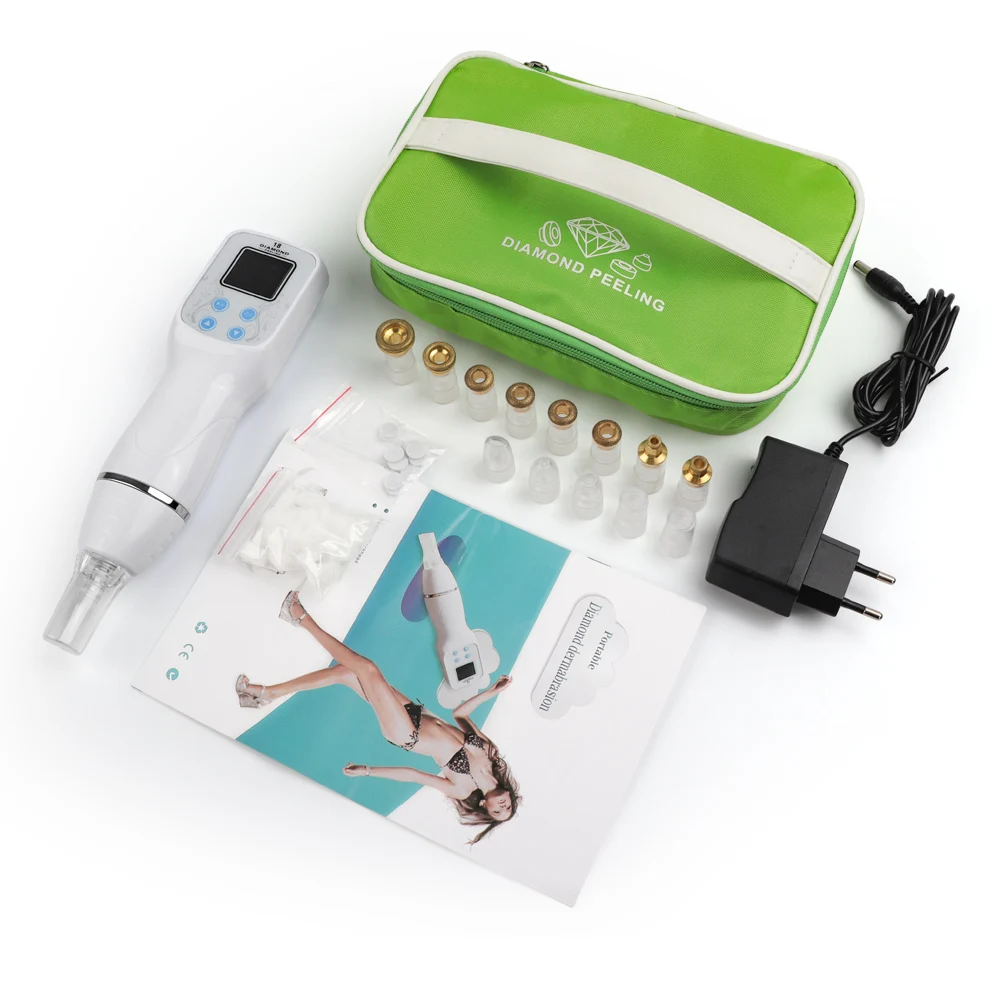 Portable Microdermabrasion Diamond Peeling Device Pore Blackhead Acne Removal Skin Peel Dermabrasion Facial Massage | Красота и
