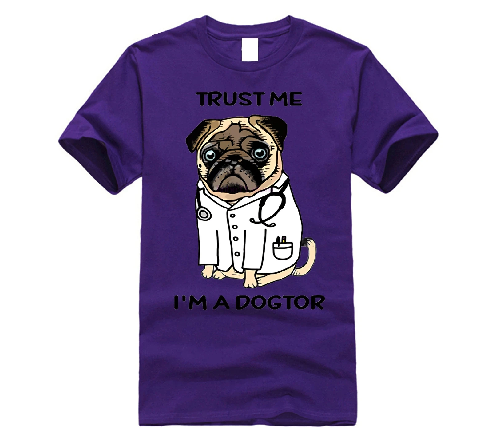 Забавная футболка с надписью Trust Me I'm a Dogtor Pug летняя изображением доктора