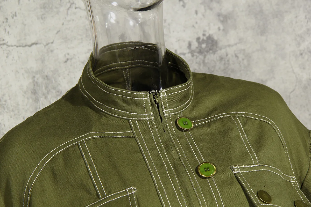 

Cargo Jumpsuits Women's 2021 Autumn New Army Green Bow High Waist Slimming Suit Fashion Plus Size Jumpsuits Tide