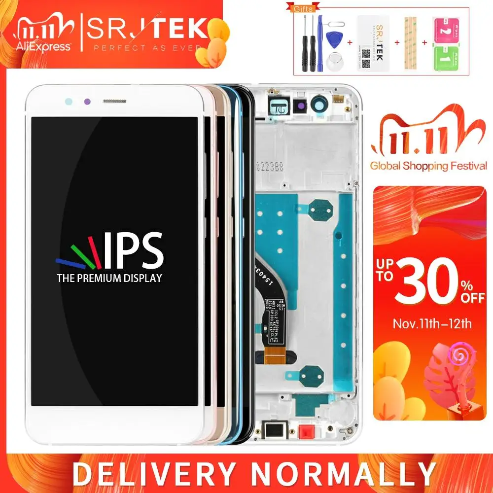 

Srjtek 5,0 дюйма для HUAWEI P10 Lite, дисплей, сенсорный экран, панель, дигитайзер, полная сборка/рамка для P10 Lite /Nova Lite, сенсорный ЖК-экран