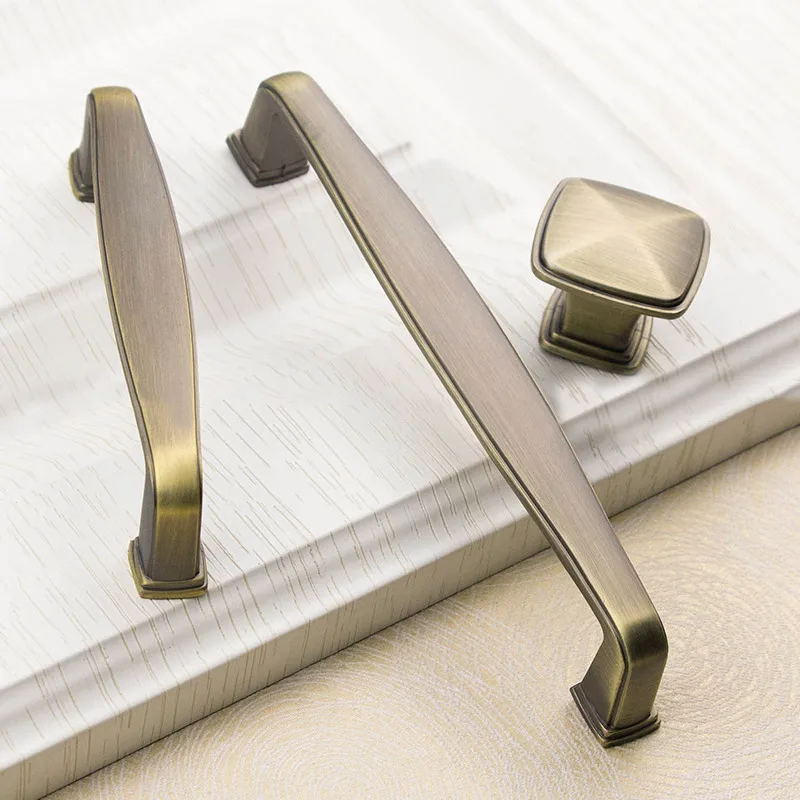 Простая бронзовая дверная ручка в старинном стиле металлическая фурнитура для