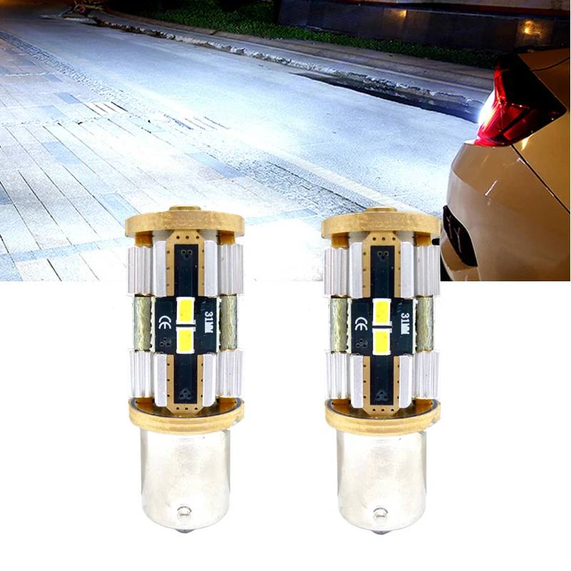 

2x Canbus Led High Bright 1156 BA15S P21W S25 Bulb Car Lamp DRL Daytime Running Light for Volkswagen VW T5 T6 TRANSPORTER White