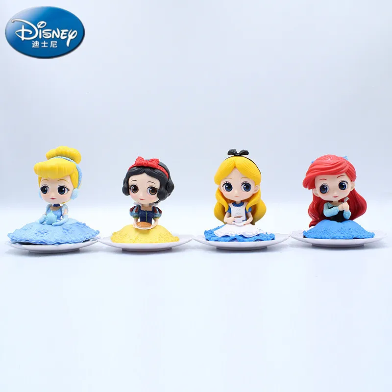 Disney's new sitting fairy tale princess Snow White Alice Mermaid Cinderella Scenery Cake children's toys Girlsɻirthday Gifts |