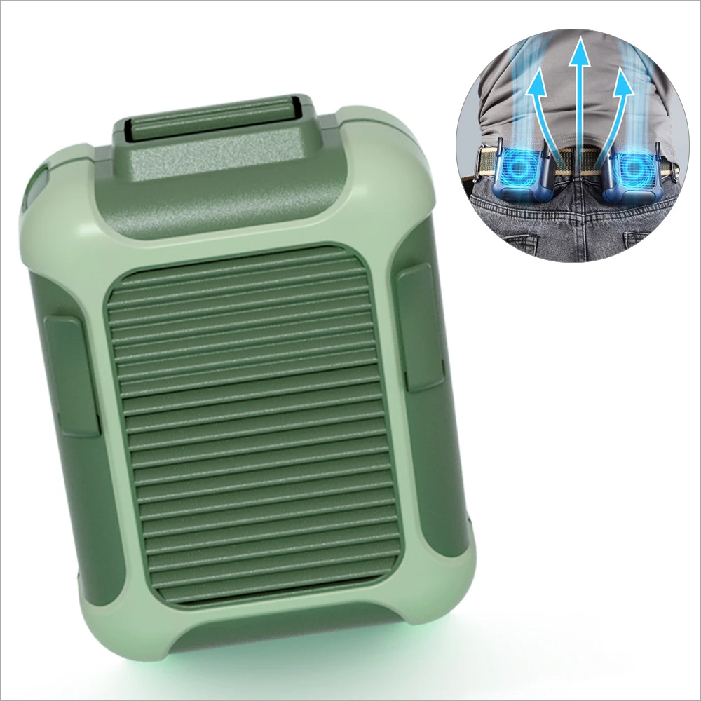 

Rechargeable 4000mAh Battery Electric Cooling Neck Portable Fan Mini Hanging Portable Cooling Clip Waist Fan