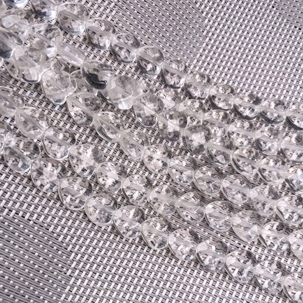 

Faceted Natural Stone Beads Heart Shape Jewelry Making Necklace Bracelet Accessories 10x10mm