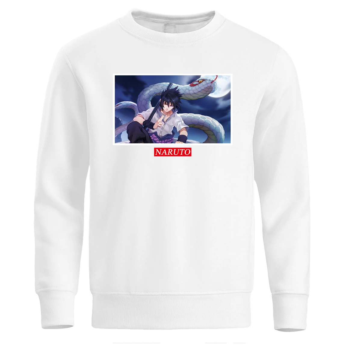 Наруто японского аниме мужские толстовки кофты Саске Aoda Crewneck Толстовка Пуловер