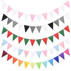 12 ярких фетровых баннеров, флаги, вымпелы, флажки на день рождения, баннеры, настенные подвесные Свадебные баннеры, праздничные гирлянды для дома