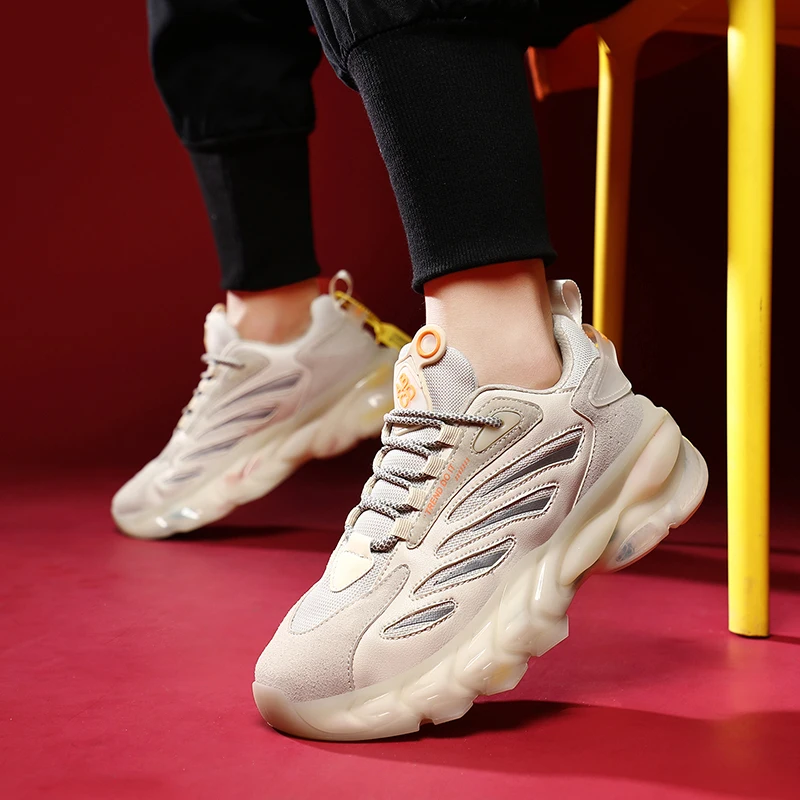 

2020 Fashion Men Shoes Causal Coconut Dad Shoes Male Spring Sneakers Lace-up Flats Breathable Running Sports Clunky Sneaker