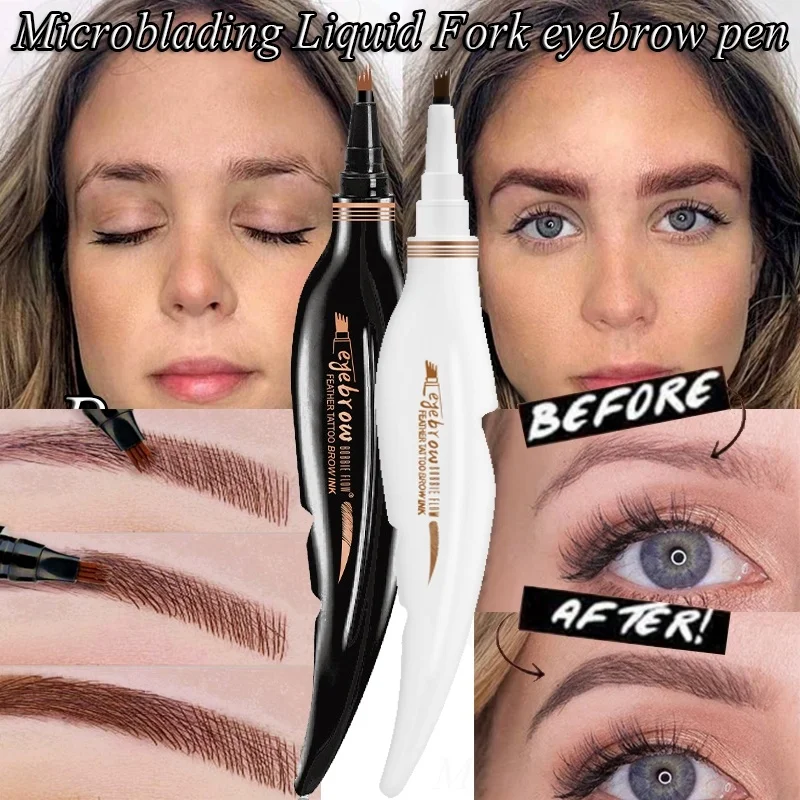 Водостойкая микро ручка для бровей 4 цвета стойкая тату wenkbraun жидкий тинт макияж