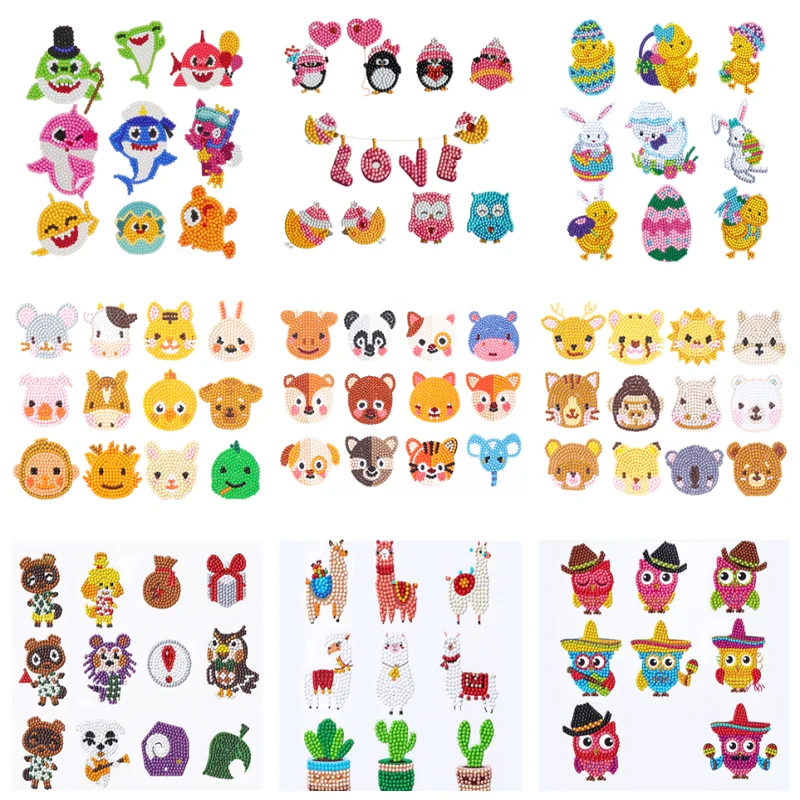 Наборы алмазных наклеек для рисования своими руками детей милые Мультяшные