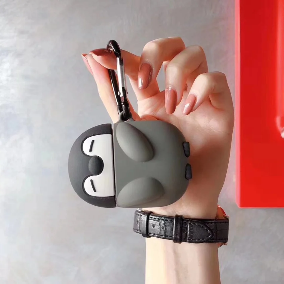 3D Пингвин чехол для наушников Airpods силиконовый розовый чехол для Apple Air pods 2 Чехол для наушников Earpods кольцо брелок для ключей - Цвет: 672