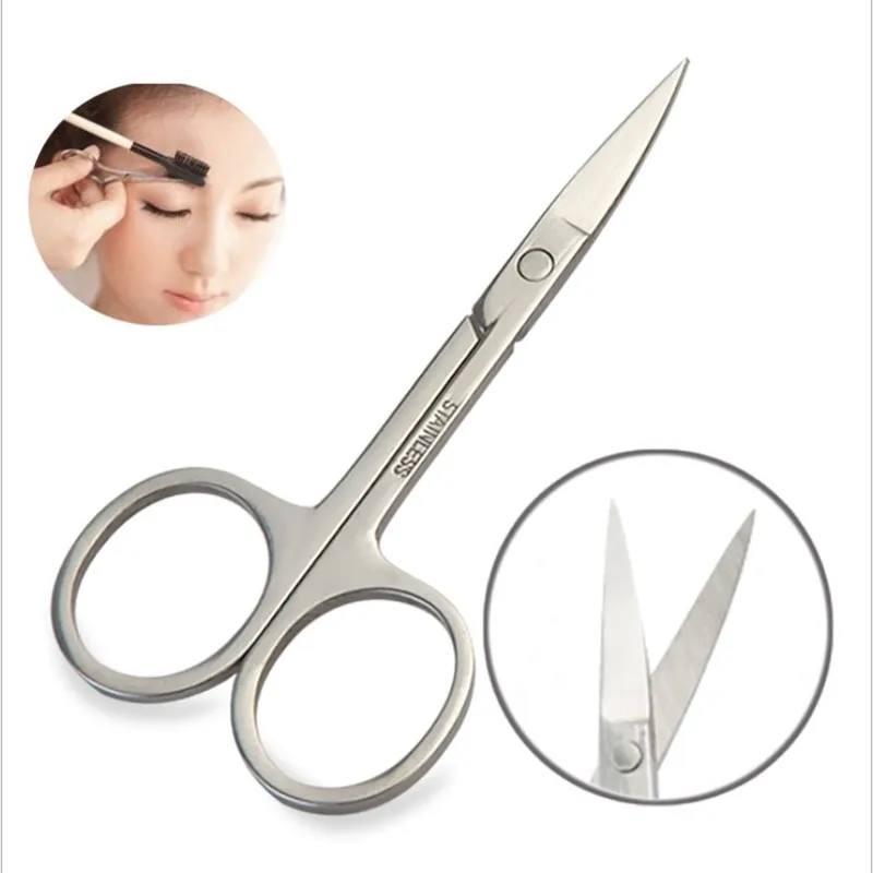 

1Pcs Stainless Steel Small nail tools Eyebrow Nose Hair Scissors Cut Manicure Facial Trimming Tweezer Makeup Beauty Tool