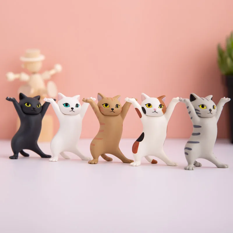 

Pen Holder Cat Stand Creative Tabletop Ornaments Kawaii Cartoon Cute Desk Accessories Pencil Organizer Desk Supplies Office