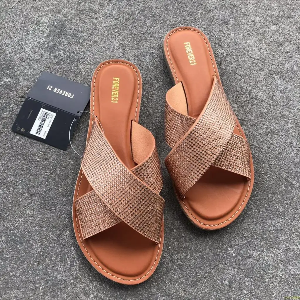 2019 Для женщин летние сандалии с ремешками в стиле Гладиатор низкие на плоской