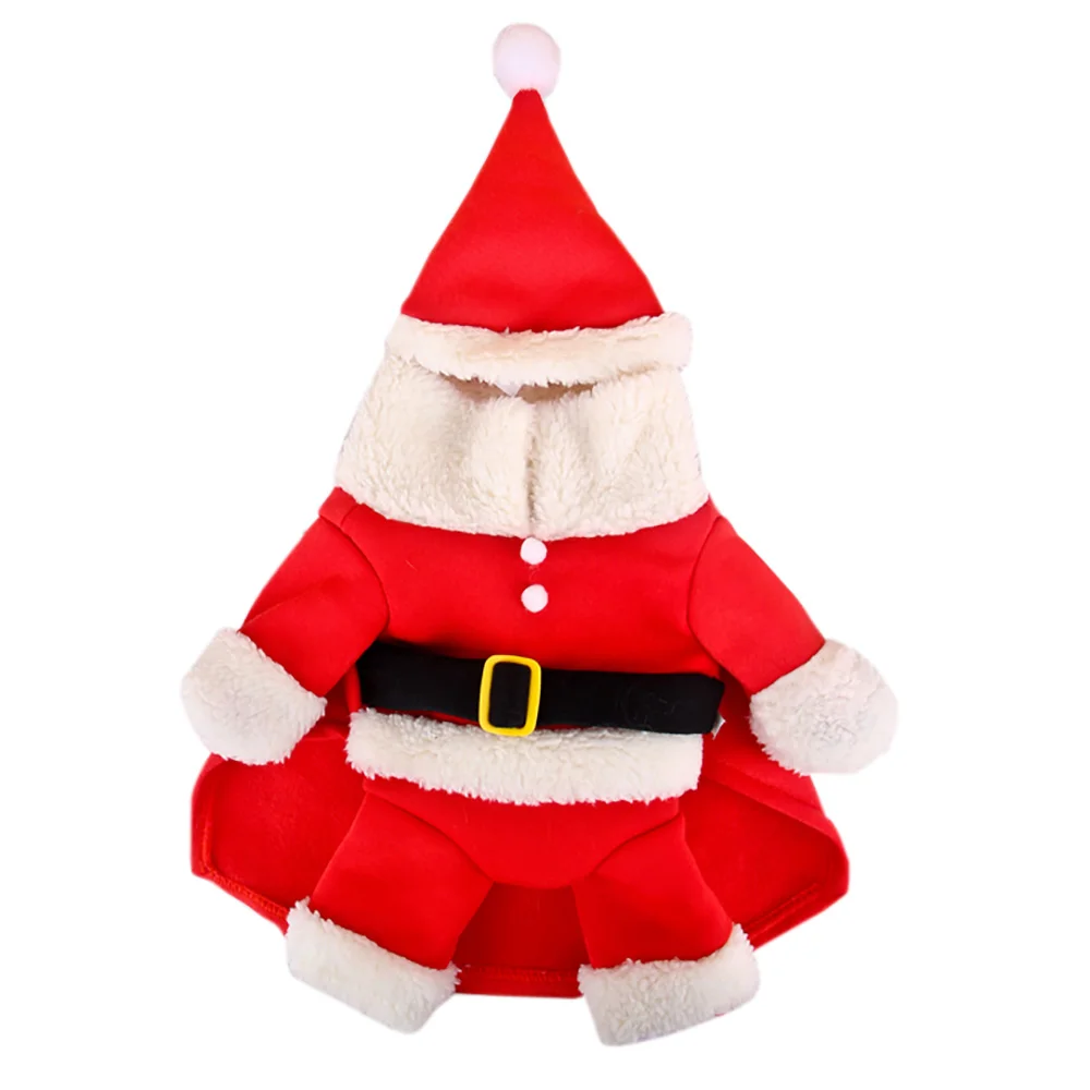 Зимняя одежда для собак костюм кошки Санта Клауса Новогодняя Французский