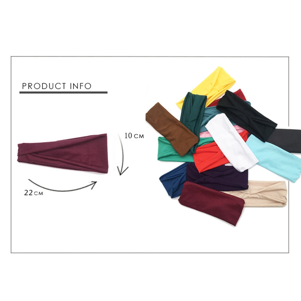 

Pure Color Unisex Headband Men Women Sport Yoga Hair Bands Stretch Outdoor Fitness Hairwear Fashion Summer Elastic Headwrap