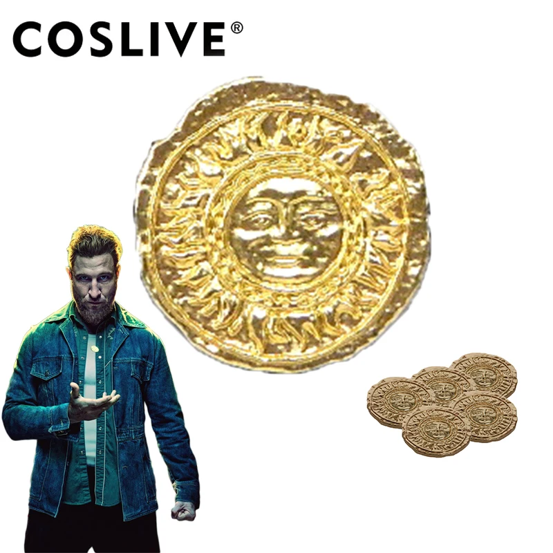 Coslive деликатные американские боги аксессуары косплей реквизит Mad Sweeney Золотая