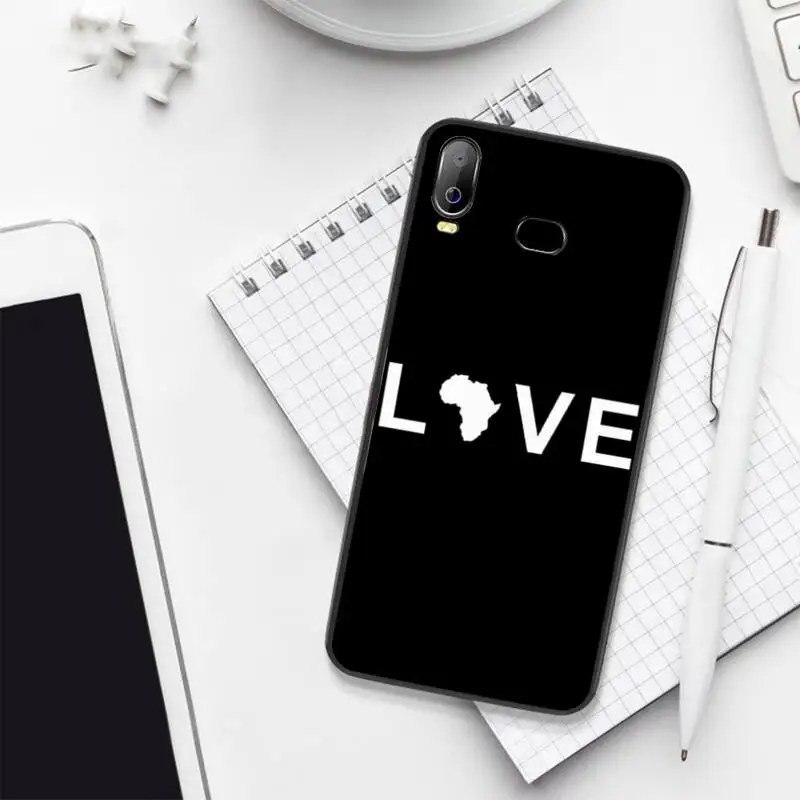 Чехол-накладка для Samsung A10 A20 A30 A40 A50 A70 A71 A51 A6 A8 2018 из ТПУ с рисунком карты Африки |