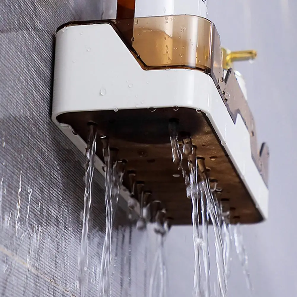 

Bathroom Shelf WC Shampoo Holder Shower Shelves Wall Mount Kitchen Storage Basket Cosmetic Rack Home Organizer Bath Accessories