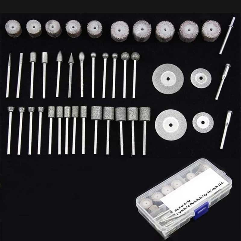 43 шт. набор для резьбы по камню полировка роторные Инструменты Алмазные Заусенцы