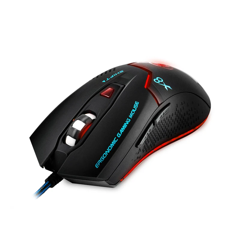 

Professional Wired Gaming Mouse 6 Button 5500 DPI LED Optical USB Computer Mouse Gamer Mice X8 Game Mouse Silent Mause For PC