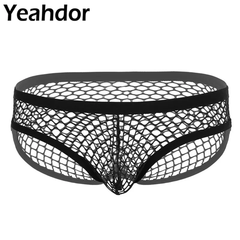 Мужское дышащее прозрачное Сетчатое нижнее белье SISSY с низкой талией эластичной