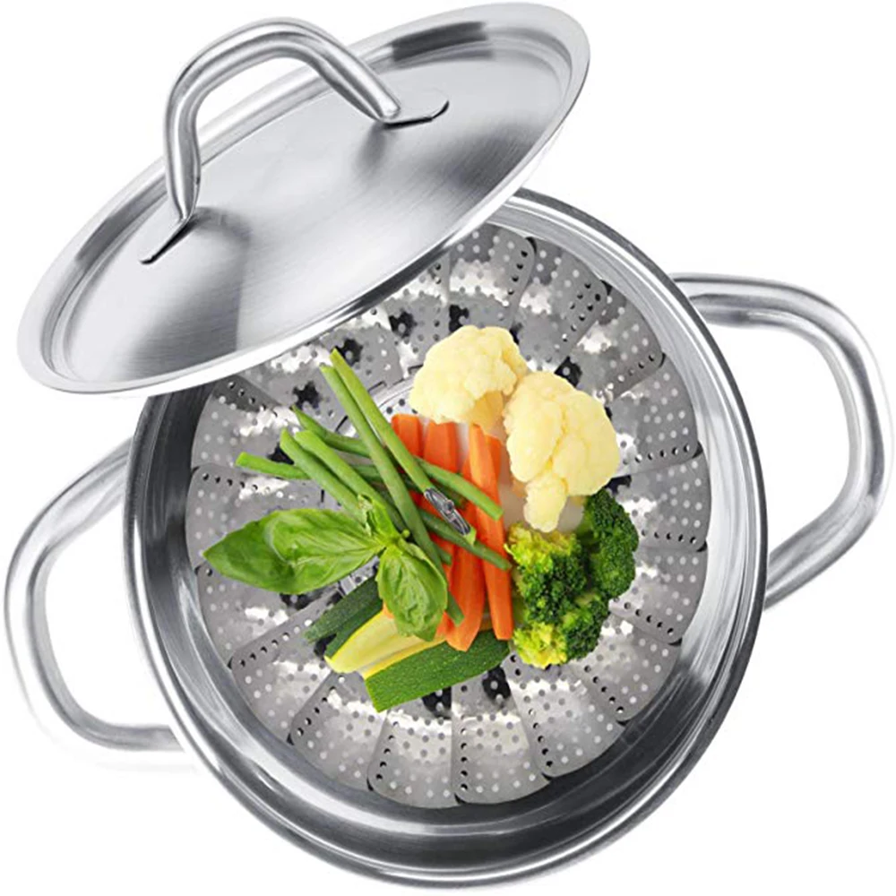 Складной отпариватель для посуды сетчатая корзина из нержавеющей стали