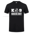 Футболка для пастушника K9, забавные мужские футболки K9, футболка для спасательной собаки с коротким рукавом, футболки для пастушника