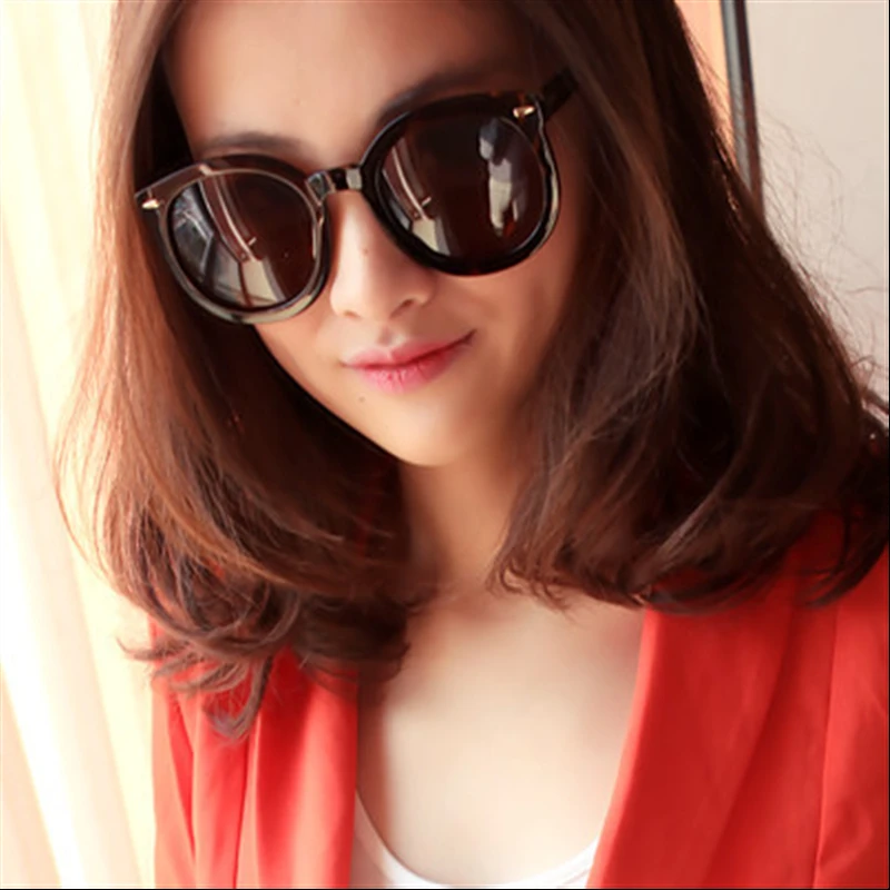 Винтажные круглые большие размеры увеличенные линзы Солнцезащитные очки