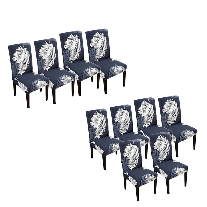 

Chair Covers,Stretch Removable Washable Kitchen Chair Covers Protector for Dining Room,Hotel(Feather Pattern)