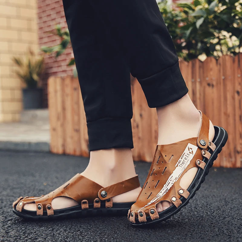 

Sandale Ete Homme Sandalias Para Hombre Zandalias Sandalia Cuero Genuino Masculina Couro Men Sandals Summer Vietnam Roman