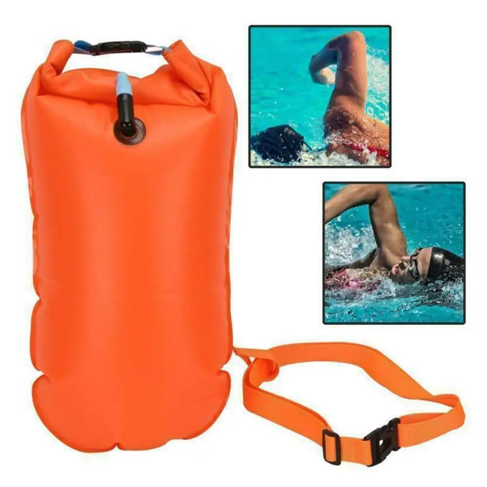 

2 Colors Swimming Storage Inflatable Swimming Bag Safety Float PVC Inflatable Float Bag Storage Swimming Bag Waterproof Bag