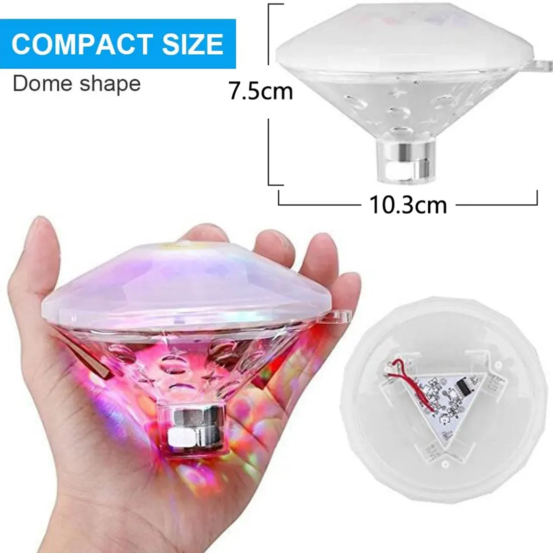 

2020 New Stunning Floating Underwater Light RGB Submersible LED Disco Light Glow Show Swimming Pool Hot Tub Spa Lamp Bath Light