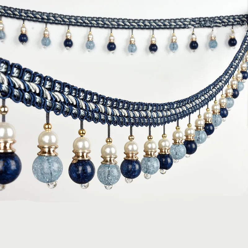 Кружевные Аксессуары Для занавесок бахрома отделка хрустальные жемчужные